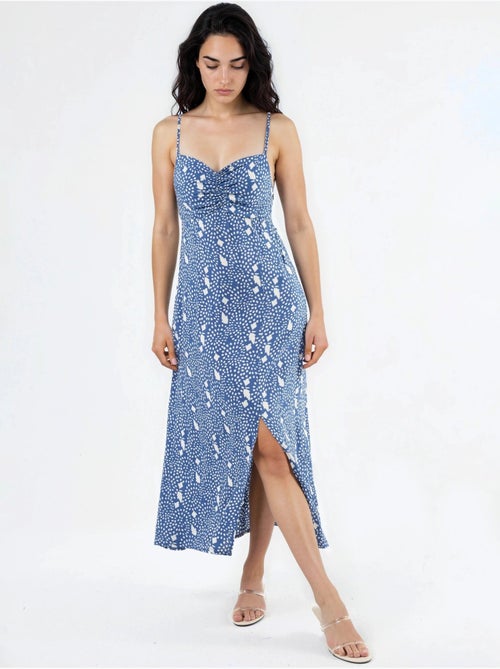 Vestido midi lencero floral con cuello de corazón busem - Kiabi