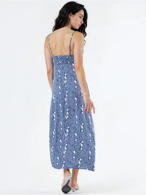 Vestido midi lencero floral con cuello de corazón busem - Kiabi