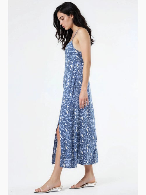 Vestido midi lencero floral con cuello de corazón busem - Kiabi