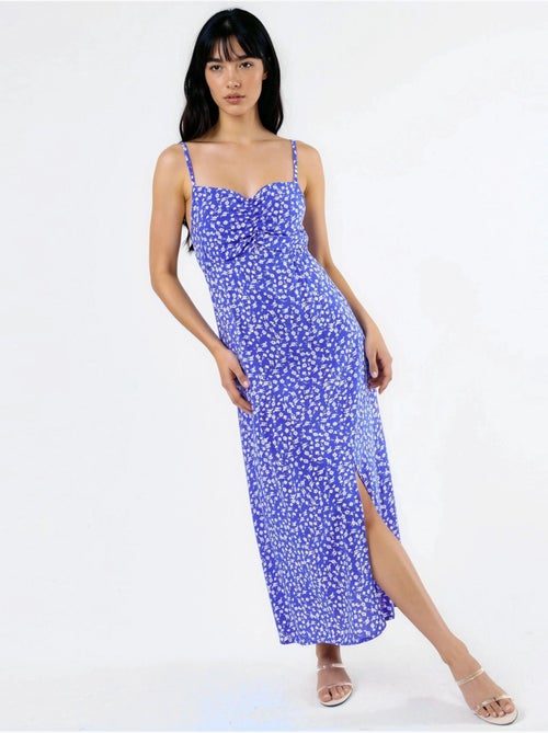 Vestido midi lencero floral con cuello de corazón busem - Kiabi