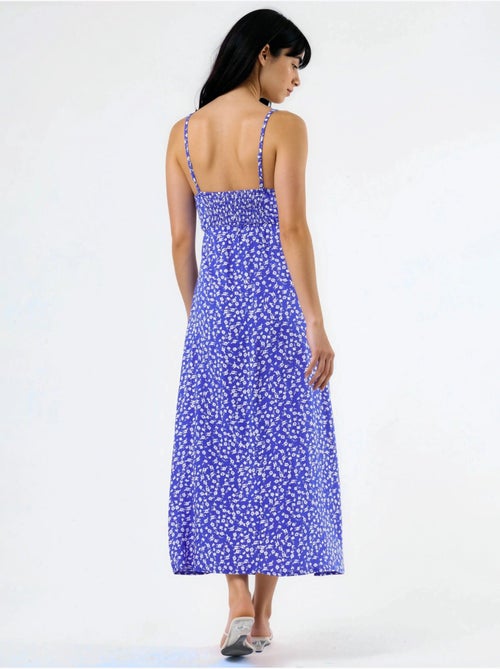 Vestido midi lencero floral con cuello de corazón busem - Kiabi