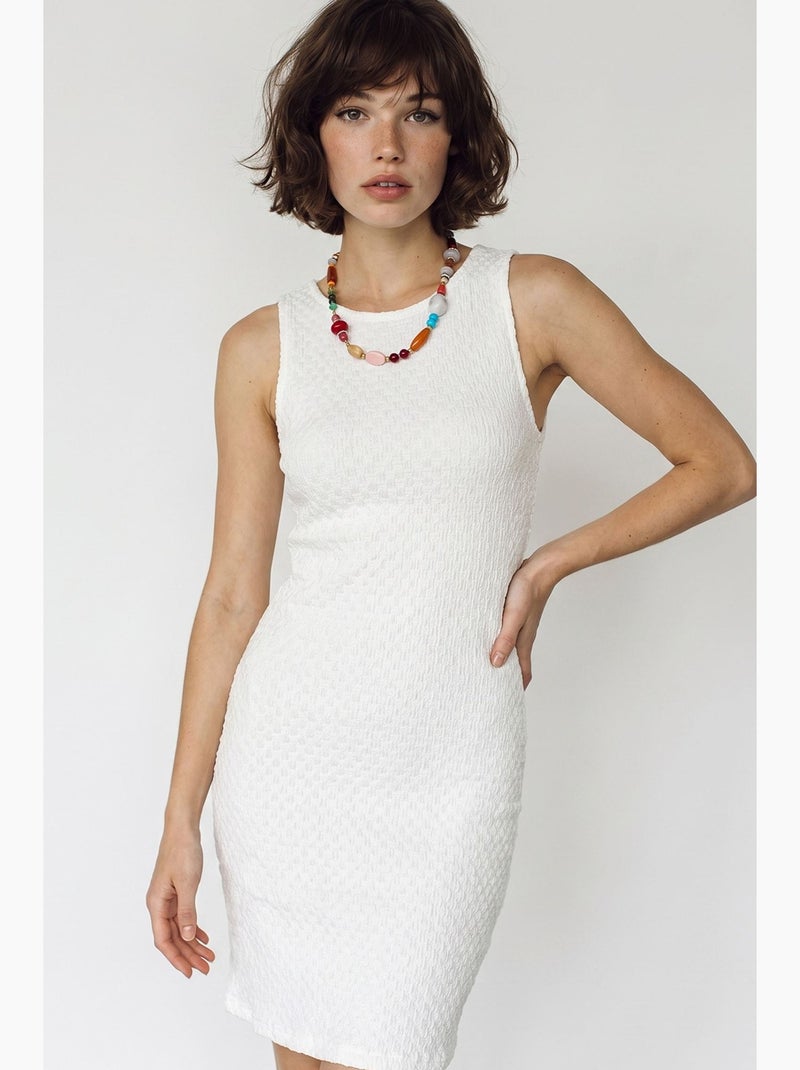 Vestido midi lucci Blanco - Kiabi