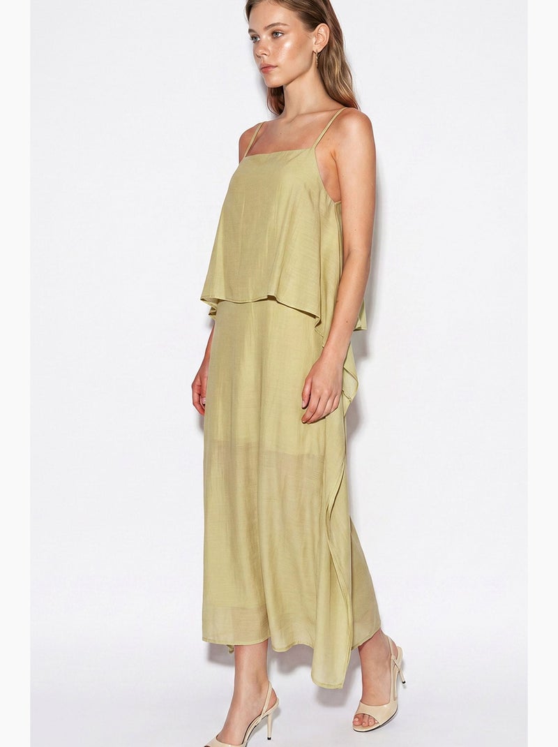 Vestido midi lucci Verde claro - Kiabi