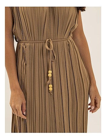 Vestido midi plisado IROVE