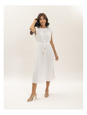 Vestido midi plisado IROVE