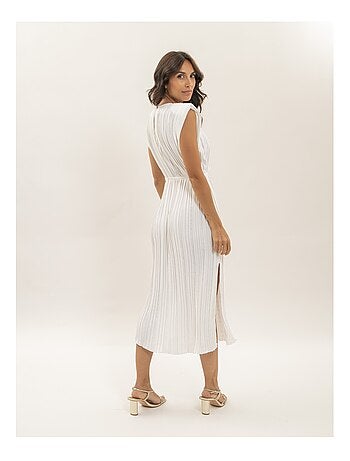Vestido midi plisado IROVE