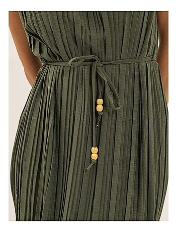 Vestido midi plisado IROVE