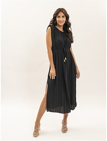 Vestido midi plisado IROVE