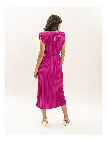 Vestido midi plisado IROVE