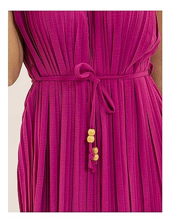 Vestido midi plisado IROVE