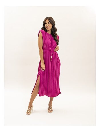 Vestido midi plisado IROVE