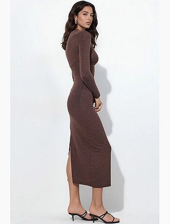 Vestido midi recto de jersey busem