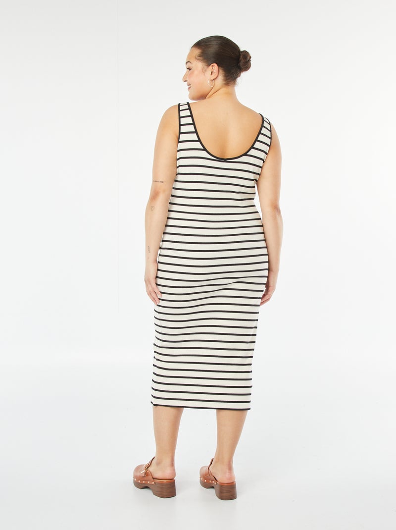 Vestido midi sin mangas BLANCO - Kiabi