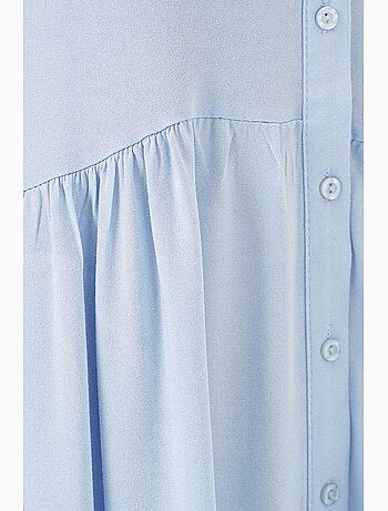 Vestido midi sin mangas con botones y cuello camisero de bdart