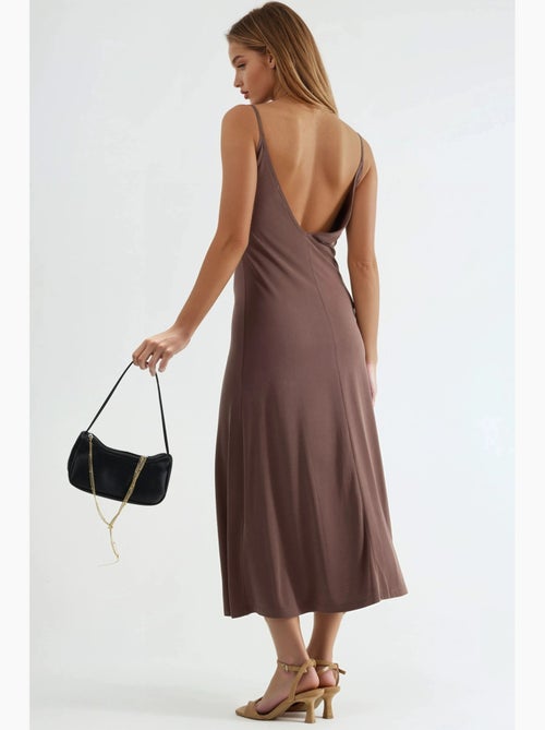 Vestido midi sin mangas con escote en v de busem - Kiabi