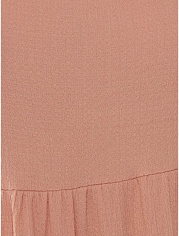 Vestido midi texturizado con corte en A