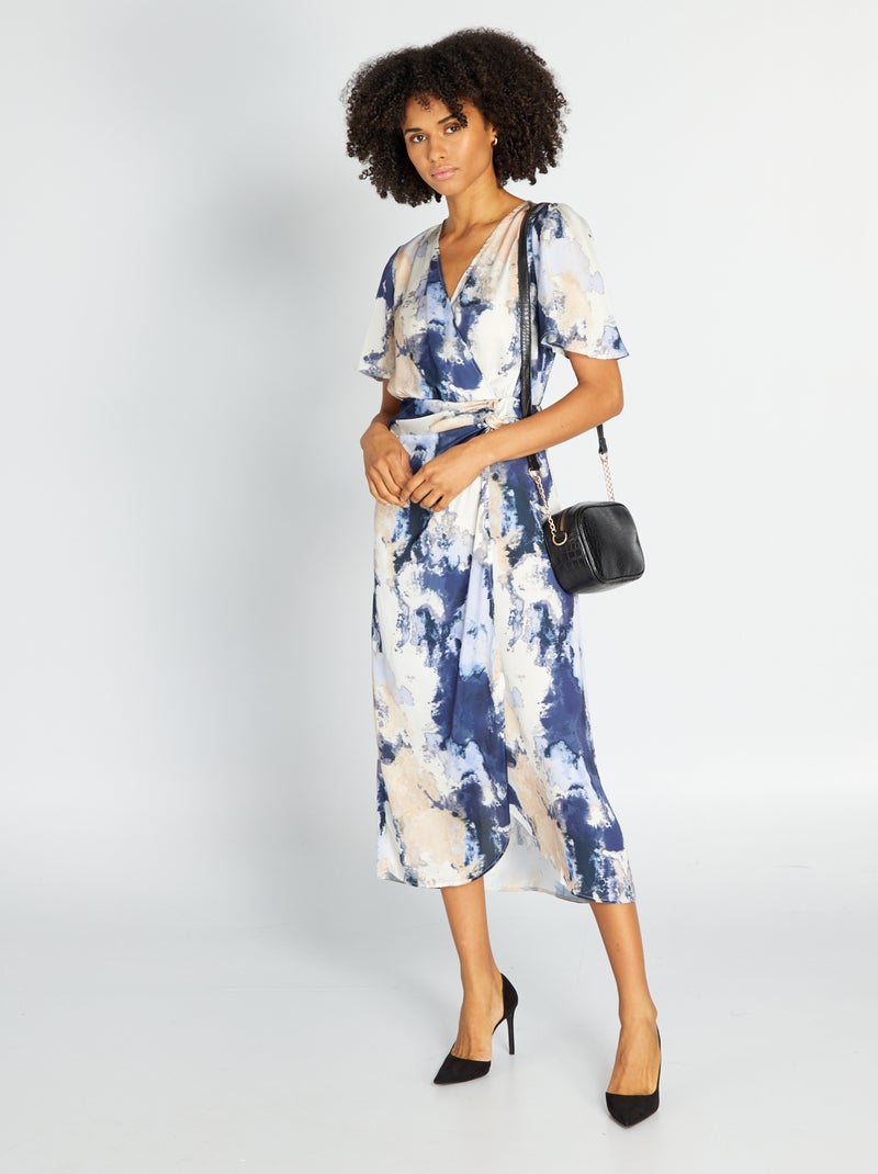Vestido midi tie-dye AZUL - Kiabi