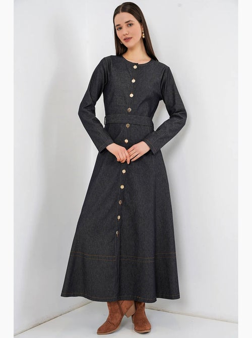 Vestido midi vaquero con cinturón bdart - Kiabi Vestido midi vaquero con cinturón bdart - Kiabi