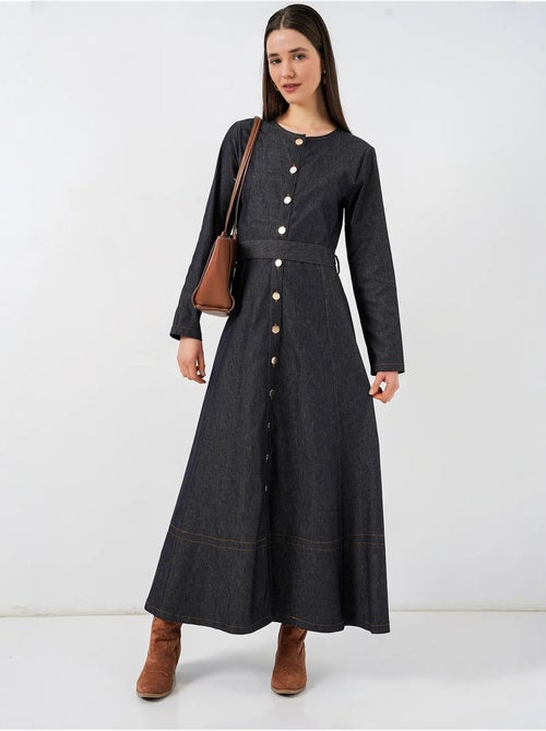 Vestido midi vaquero con cinturón bdart - Kiabi Vestido midi vaquero con cinturón bdart - Kiabi