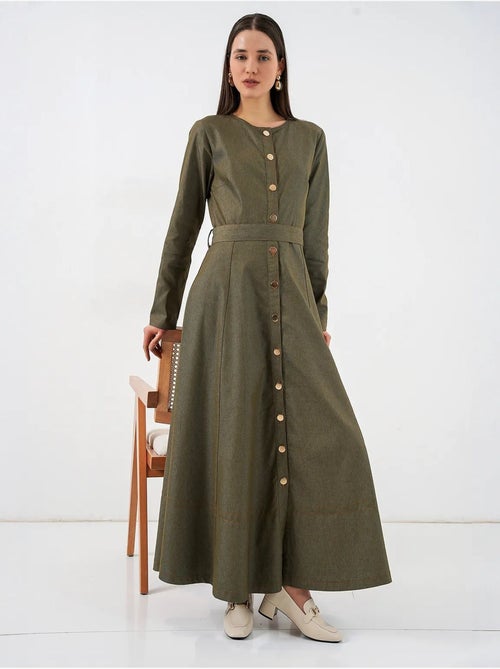 Vestido midi vaquero con cinturón bdart - Kiabi Vestido midi vaquero con cinturón bdart - Kiabi