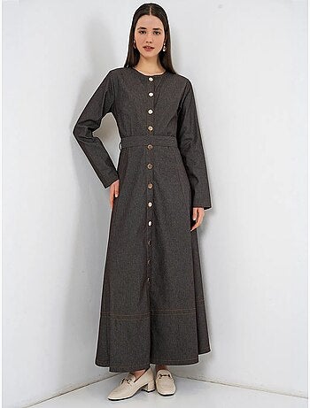 Vestido midi vaquero con cinturón bdart