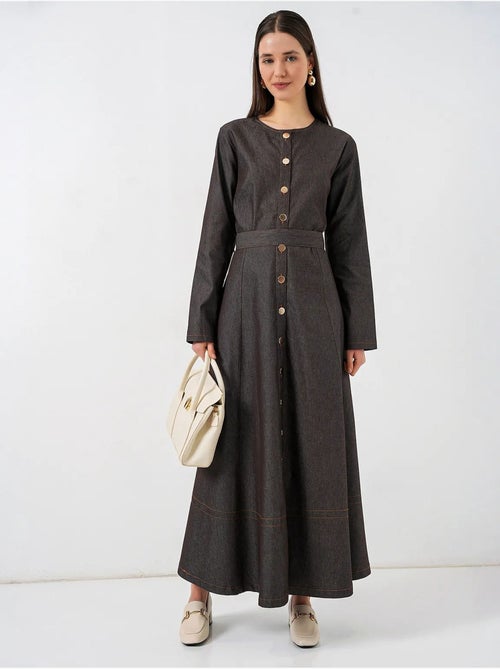 Vestido midi vaquero con cinturón bdart - Kiabi Vestido midi vaquero con cinturón bdart - Kiabi