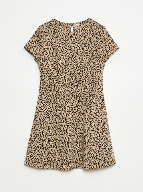Vestido Milano de corte evasé y manga corta - Kiabi