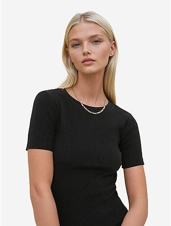 Vestido mini ajustado básico de manga corta hiccup