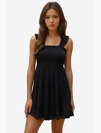 Vestido mini ajustado con cuello cuadrado hiccup