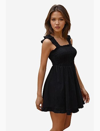 Vestido mini ajustado con cuello cuadrado hiccup