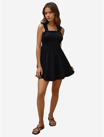Vestido mini ajustado con cuello cuadrado hiccup