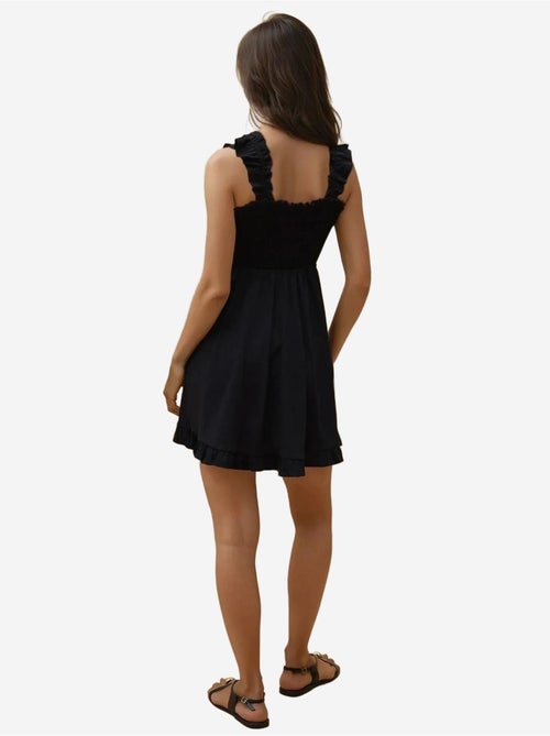 Vestido mini ajustado con cuello cuadrado hiccup - Kiabi Vestido mini ajustado con cuello cuadrado hiccup - Kiabi