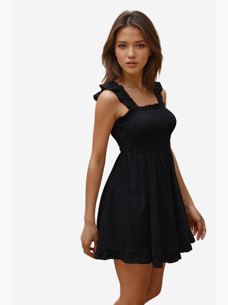 Vestido mini ajustado con cuello cuadrado hiccup Negro - Kiabi