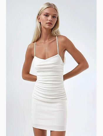 Vestido mini ajustado con cuello de corazón hiccup