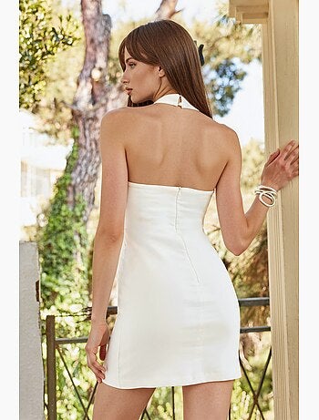 Vestido mini ajustado con cuello halter hiccup