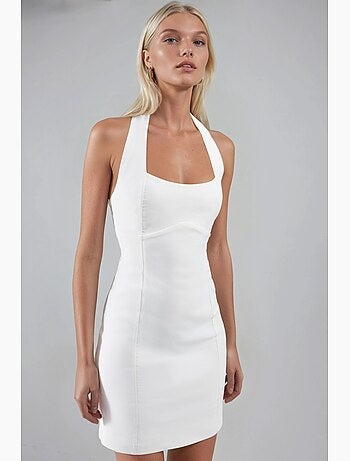 Vestido mini ajustado con cuello halter hiccup