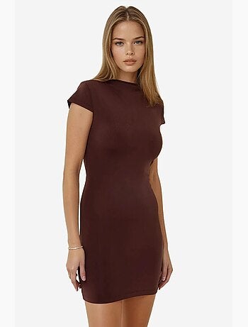 Vestido mini ajustado con cuello redondo hiccup