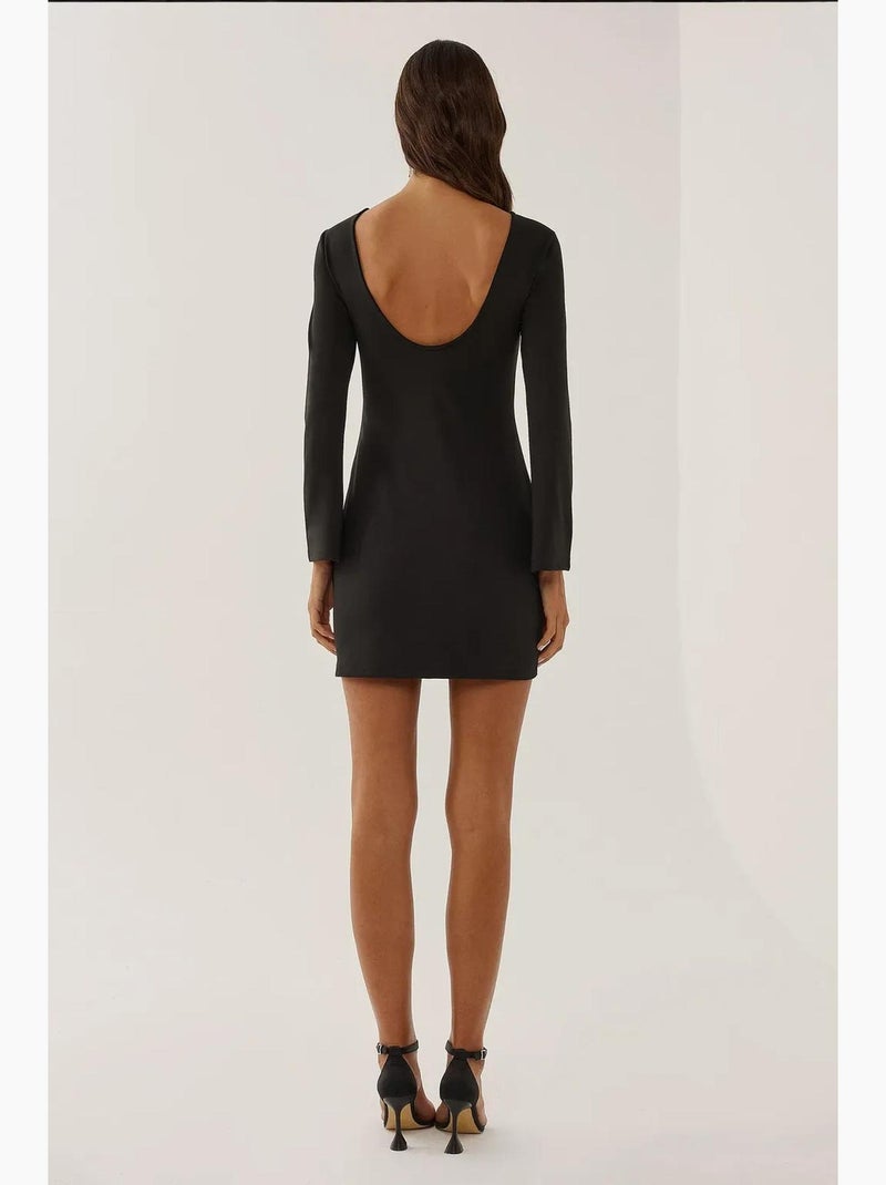 Vestido mini ajustado con escote en la espalda hiccup Negro - Kiabi