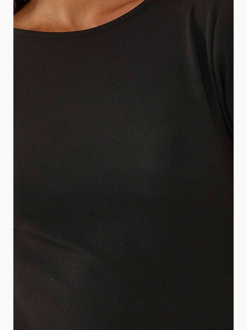 Vestido mini ajustado con escote en la espalda hiccup Negro - Kiabi
