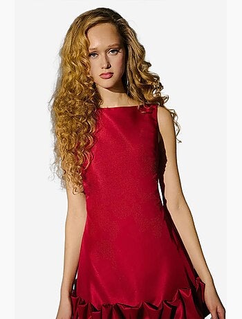 Vestido mini ajustado con espalda abierta y detalle de dobladillo abullonado hiccup