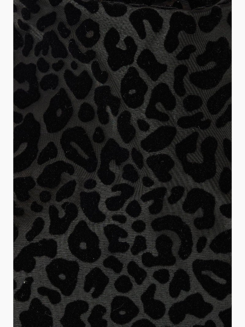 Vestido mini ajustado con estampado de leopardo hiccup Negro - Kiabi