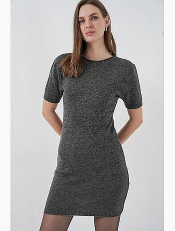 Vestido mini ajustado de punto acanalado texturizado bdart