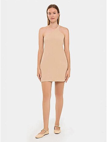 Vestido mini ajustado de un solo hombro hiccup