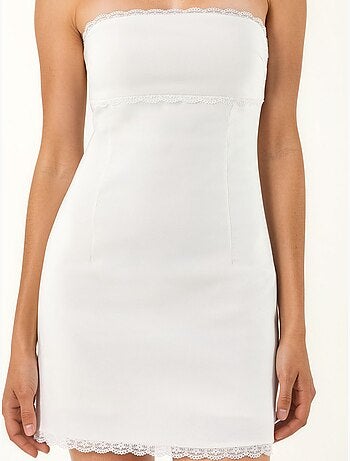 Vestido mini ajustado sin tirantes hiccup