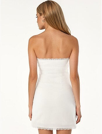 Vestido mini ajustado sin tirantes hiccup