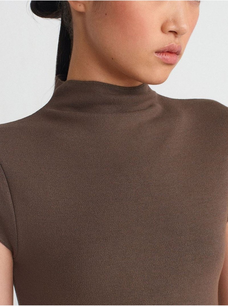 Vestido mini bodycon sin costuras dilvin Marrón - Kiabi