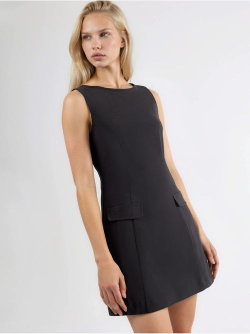 Vestido mini con cuello barco y cremallera hiccup - Kiabi