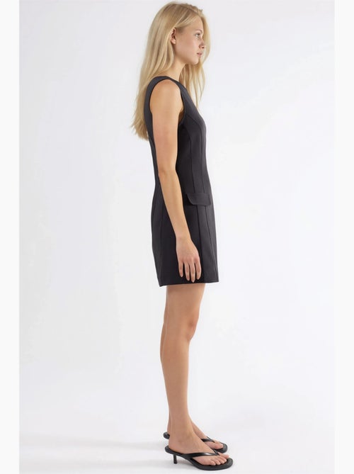 Vestido mini con cuello barco y cremallera hiccup - Kiabi