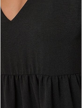 Vestido mini con escote en V y corte A