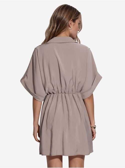 Vestido mini cruzado texturizado busem - Kiabi